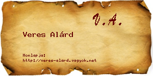 Veres Alárd névjegykártya